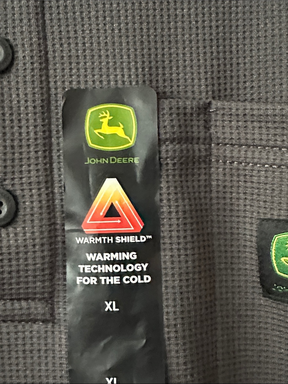 John Deere Men’s Black Long-Sleeve Henley Pocket Shirt - Picture 7 of 11